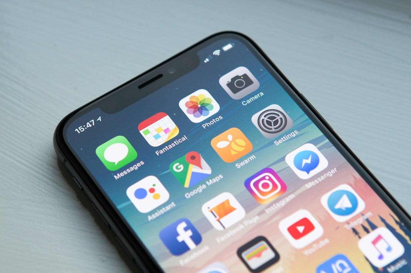 Person using a mobile app